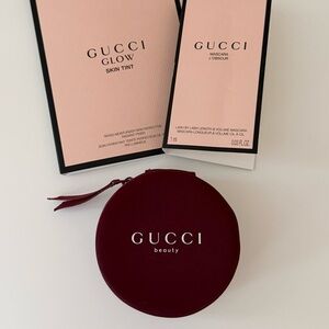 NWT Gucci Beauty Cushion Set Zippered Case with Samples of Mascara and Skin Tint